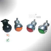 Roulette SQ nouvelle arrivée Premium polyuréthane plaque pivotante roulettes de verrouillage roues ensemble de 4 roulettes lisses anti-usure en PU avec frein
