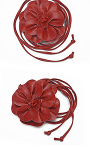 Boho Style Big Flower Waist Rope Tie Belt pour les femmes Dress - Product Image 5