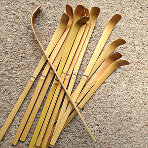 Klassieke ecologische bamboe matcha lepel (chashaku) met gepersonaliseerd logo, houten poederlepel voor matcha, bamboe matcha klopper set - Product Image 2