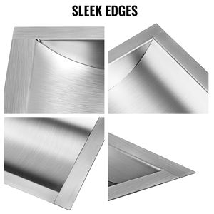 DB Wholesale-Plateau de vente en gros en acier inoxydable 304, 12 pouces de profondeur x 10 pouces de large x 1.6 pouces, fenêtre de caisse enregistreuse à finition brossée - Product Image 6