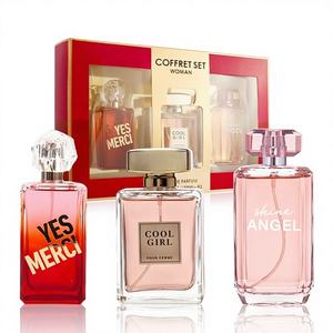 Coffret cadeau de parfum pour femme en 3 pièces, longue durée, 3 parfums différents, 3,4 fl.oz/bouteille, modèle D0100XUMSMW, vacances, rendez-vous, quotidien - Product Image 1