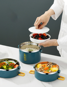 Bento Lunch <span class=keywords><strong>Box</strong></span> Set aus Edelstahl mit isoliertem Beutel zum Verpacken von Lebensmitteln - Product Image 4