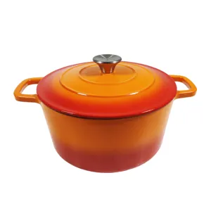 Wholesale Cookware Set Yellow Induction Cast Iron Pot Japan New Cooking Non Stick Enamel Cast Iron Casserole For The Oven