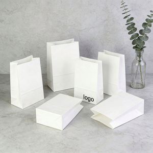 Eco-Friendly Handmade Kraft Paper Gift <b>Bags</b> with Screen Printing Square Bottom Design for Food Packaging Pastry & Candy - Product Image 2