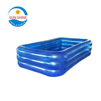 Piscine gonflable rectangulaire pliable sur mesure, grande, écologique, imperméable, transparente en PVC, pour enfants et adultes, portable