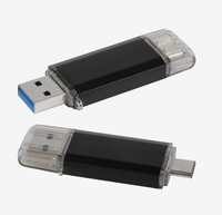 Clé USB Type C personnalisée avec logo, design rotatif en métal, cadeau promotionnel, vente en gros OEM