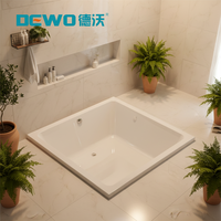 Baignoire de toilettage pour chien en acrylique professionnelle et durable, design encastré, écologique, installation facile, appartement, salle de bain, intérieur