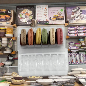 Tùy chỉnh kích thước 200x58x45mm vuông rõ ràng Pet nhựa vỉ Macaron khay 0.5mm Độ dày bánh thực phẩm tấm nhựa bát - Product Image 1