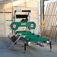 Scie à bois à moteur diesel Machine horizontale Scie à ruban portable pour bûches