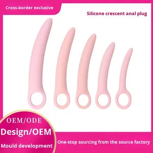 En Stock, Juguetes sexuales anales para adultos de marca personalizada, conjunto completo de tapón de media luna de silicona con cámara trasera para <span class=keywords><strong>parejas</strong></span> - Product Image 2