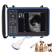 Poignée numérique B-échographie Machine Portable LCD 5.6 écran pour animaux chat chien mouton cochon sonde convexe Instrument vétérinaire