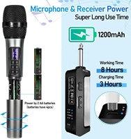 Microphone de Conférence Dynamique Sans Fil à Main avec Écho pour Récepteur Système Karaoké Professionnel