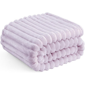 Cute <strong>Small</strong> Luxury Flannel Fleece Throw <strong>Blanket</strong> for Girls Winter Striped Anti-Pilling Modern Design for Bedroom Living Room Decor - Product Image 5