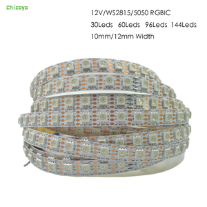 Tira de <span class=keywords><strong>LED</strong></span> WS2815 de Color Mágico, DC12V 5050 SMD, IC Integrado, Luz Intermitente Direccionable, 30/60/96/144 <span class=keywords><strong>LED</strong></span> Opcionales - Product Image 1