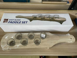 <span class=keywords><strong>Jeu</strong></span> de fête portable Porte-gobelets à <span class=keywords><strong>alcool</strong></span> 6 gobelets en verre <span class=keywords><strong>Jeu</strong></span> de boisson - Product Image 4