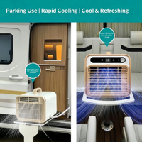 Climatiseur portable split 5000 BTU sans installation, télécommande, silencieux, mobile, avec R290 pour camping, voiture, tente, camping-car, voyage