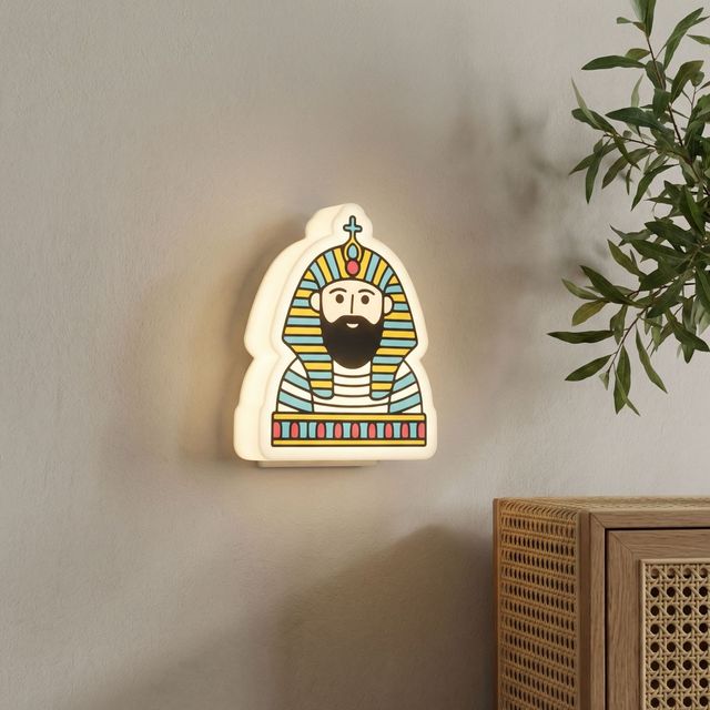 Pharaoh 3D Printed Night Light Motion Sensor Rechargeable Wireless Egyptian Lamp Bedside Decorative Portable Wall Light