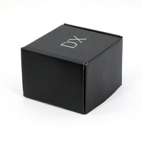 Boîte à bijoux pliante noire en carton personnalisée avec couvercle pour colliers, bagues et boucles d'oreilles – Emballage cadeau pour la vente au détail de bijoux