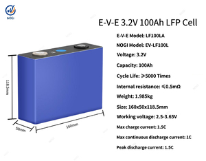 Batterie au lithium LiFePO4 EV E LF100LA 3.2V 100Ah, cellule de batterie pour système de stockage d'énergie à cycle profond 5000+ cycles, batterie ESS, batterie d'alimentation - Product Image 1