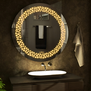 Smart <strong>Mirror</strong> Glass Touch Screen Bathroom <strong>Mirror</strong> Led <strong>Light</strong> <strong>up</strong> <strong>Mirror</strong> With Pattern - Product Image 1