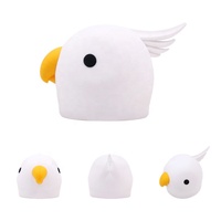 Tapa de Silicona para Termo con Diseño de Cabeza de Animal Personalizada, Diseño de Panda y Loro, Apta para Alimentos, Resistente al Calor, Aislante para Botellas de Agua