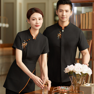 Camiseta Polo de Manga Corta para Uniformes de Verano al por Mayor, Camiseta para Uniformes Elegantes de Camarero y Uniformes de Restaurante para Camarera - Product Image 6