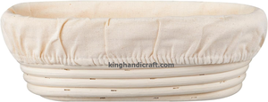 Cesta de Ratán Ovalada Hecha a Mano y Ecológica, Apta para Lavavajillas, para Fermentar Pan, Herramienta Artesanal para Hornear Pan de Levadura - Product Image 6