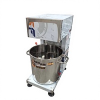Mixer Pengisi Otomatis Komersial Bahan Stainless Steel Kapasitas 50kg/jam Wadah Pengaduk 20kg untuk Daging, Sayuran, Roti/Pangsit