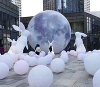 Boule de planète lune gonflable géante de 2m de diamètre