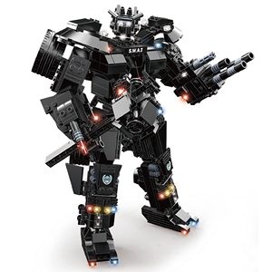 C0551 Sinh Viên Trẻ Em Giáo Dục 2 Trong 1 Robot Thành Phố Cảnh Sát Swat Bọc Thép Bảo Vệ Xây Dựng Khối Câu Đố Thiết Lập - Product Image 1