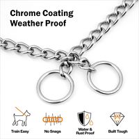 Collier de dressage pour chien classique tactique en acier inoxydable massif, réglable, anti-traction