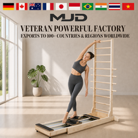 Matériel de Pilates : Reformer Pilates en chêne/érable à double rail coulissant bidirectionnel, certifié CE/SGS/ISO, OEM/ODM
