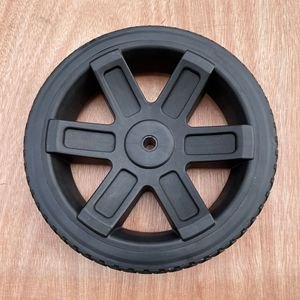Pvc Caster Wheel 10 Inch Wear Resistant <b>For</b> Handcart <b>Tool</b> <b>Cart</b> Luggage <b>Cart</b> Gray Firm Tread No Brake Included - Product Image 3