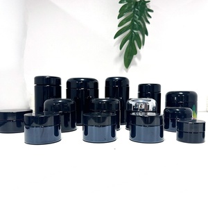 Bouteille en verre violet UV 30ml 60ml, pot en verre noir bleu avec bouchon à vis à large ouverture et capuchon en plastique, pot en verre pour protection de crème - Product Image 5