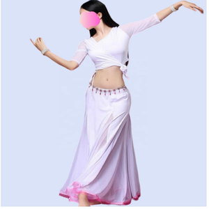 Vêtements pour femmes danseuses du ventre, jupe maxi sirène, jupe plissée à volants, jupe sirène, costumes de carnaval - Product Image 6