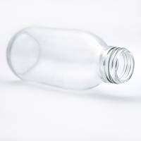 Bouteilles en verre transparent pour sirops pharmaceutiques, flacons à col étroit pour liquides oraux, récipients en verre pour enzymes médicales, antibiotiques et réactifs de laboratoire