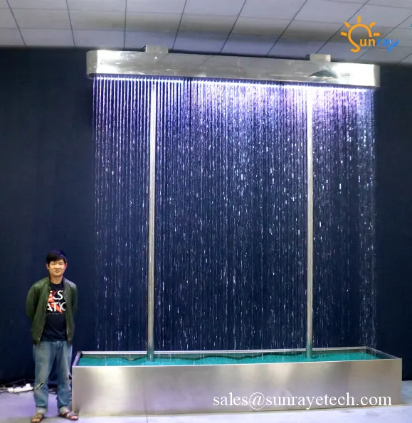Cortina de agua, cortina de lluvia, fuente de música, cascada, para evento, escenario, 2020