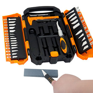 Ensemble de couteaux à sculpter le bois, couteau en acier SK5, ciseau de détail, couteau artisanal, ensemble de 37 pièces, graveurs - Product Image 4