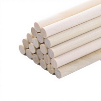 Tiges de chevillères en bois non finies, bâtons ronds en bois dur, pour artisanat, support de gâteau à étages, baguettes à ruban de mariage, piquets