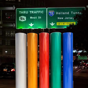 Trắng vàng đỏ xanh xanh tổ ong cường độ cao lớp phản chiếu tấm phim phản chiếu cho các dấu hiệu an toàn đường bộ - Product Image 6