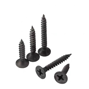 Vis À cloison sèche Tornillos Phil Filetage Fin Rassembler Grosse Tête Auto-perceuse Vis Pour Cloison Sèche en Phosphate Noir - Product Image 1