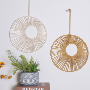 Tapisserie faite à la main Boho Home Decor Items Art Circle Macrame Wall Hanging Dream Catcher Outdoor Decoration - Product Image 1