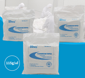Swwip Custom Screen Cleaning Camera Lens 100% Polyester Cleanroom Microfiber Cloth Wipes, White Esd Cleanroom Wiper - Product Image 4