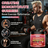 Gummies de Créatine Monohydrate 5600mg Sans Sucre Croissance Musculaire Performance Végétalien OEM Marque Privée 120 Unités