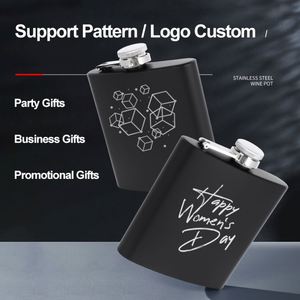 Wholesale Custom Logo Hip <b>Flask</b> Different Capacity Male Alcohol Whisky Wine Pot Bottle Stainless Steel Hip <b>Flasks</b> 1 2 4 8oz - Product Image 4