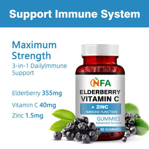 Las gomitas de zinc con vitamina C de saúco de etiqueta privada con fórmula avanzada promueven la función inmune Gummy Candy - Product Image 6