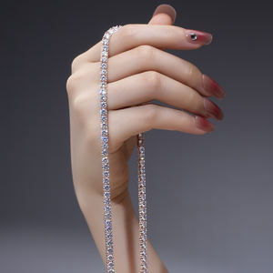 14k白色/黄色/玫瑰金网球手工套装实验室种植钻石中国/项链 - Product Image 4