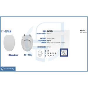 Vavid America - Funda para asiento de inodoro con diseño moderno europeo, de bambú y PP, de liberación rápida, para baño, forma alargada - Product Image 3