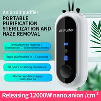Purificateur d'air portable mini à porter autour du cou pour usage personnel, voyage en plein air, petit collier, appareil de nettoyage à ions négatifs