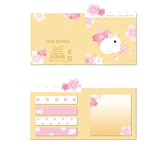 Nekoni Hot Sale Sticky Notes Pad Memo Pad Kawaii Animal Self-Stick Note Pads Paper Index Bookmark Aesthetic Cute Memo Note